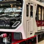 Il nuovo treno Hitachi destinato alla metro B1 di Roma durante i test di collaudo