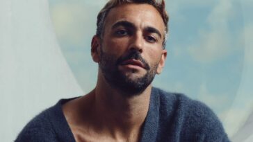 Uomo barbuto con maglione scuro in primo piano, sfondo chiaro.